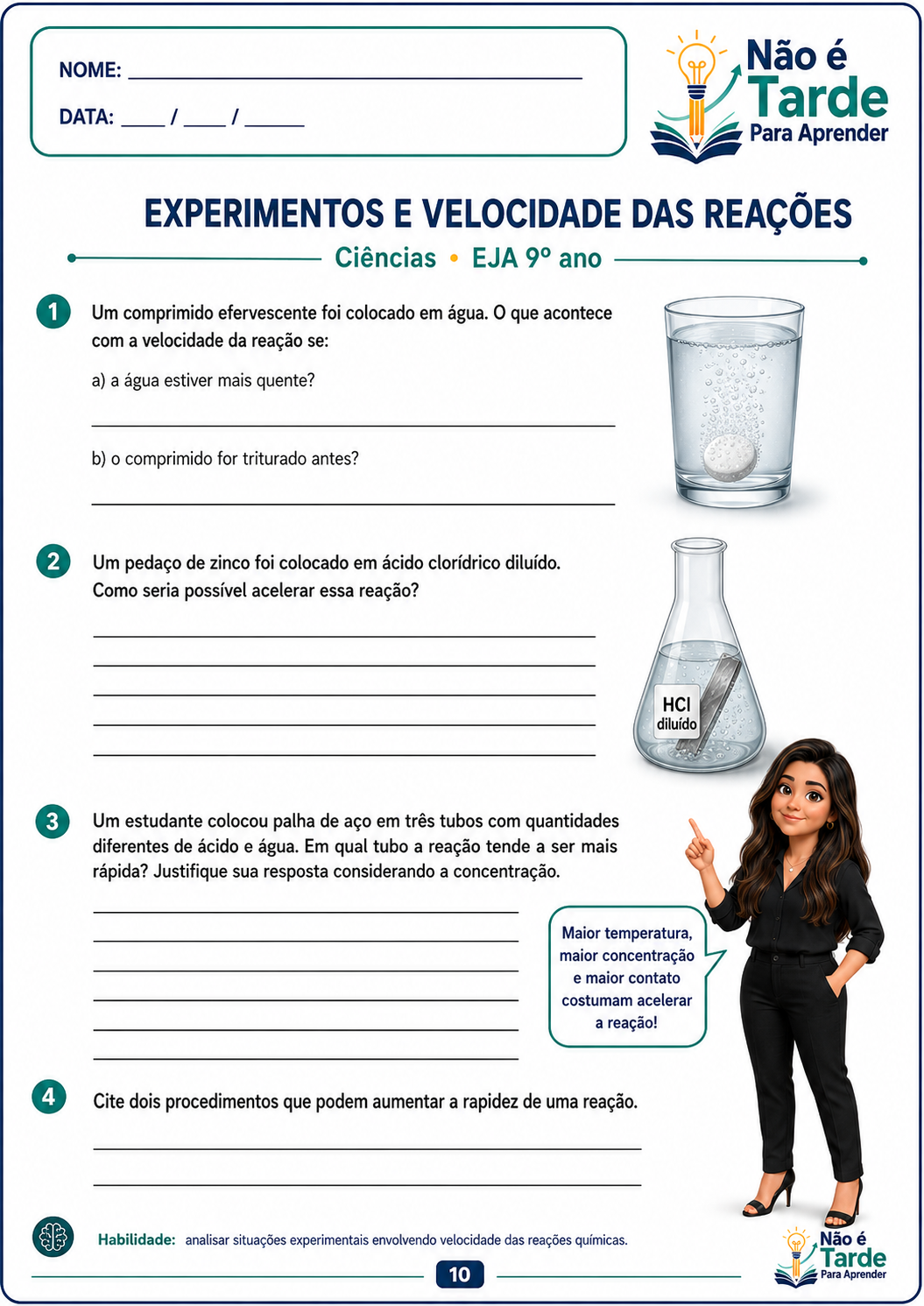 Folha de atividade EJA 10